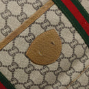 GUCCI GG Plus Supreme Web Sherry Line Tote Bag PVC Beige Gold Auth bs34820-17
