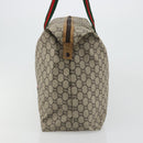 GUCCI GG Plus Supreme Web Sherry Line Tote Bag PVC Beige Gold Auth bs34820-3