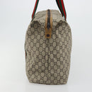 GUCCI GG Plus Supreme Web Sherry Line Tote Bag PVC Beige Gold Auth bs34820-4