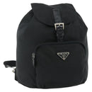 PRADA Backpack Nylon Black Silver Auth bs34821-1