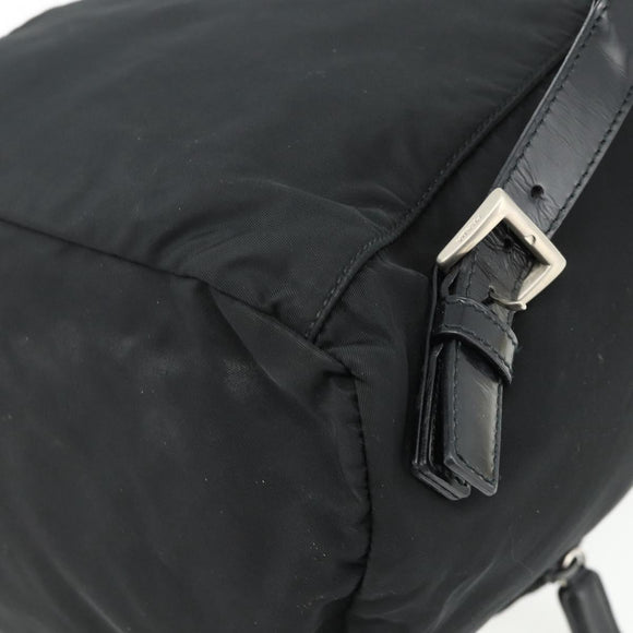 PRADA Backpack Nylon Black Silver Auth bs34821