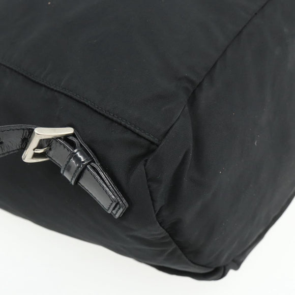 PRADA Backpack Nylon Black Silver Auth bs34821