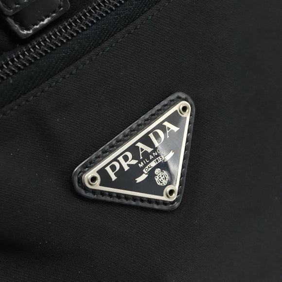 PRADA Backpack Nylon Black Silver Auth bs34821