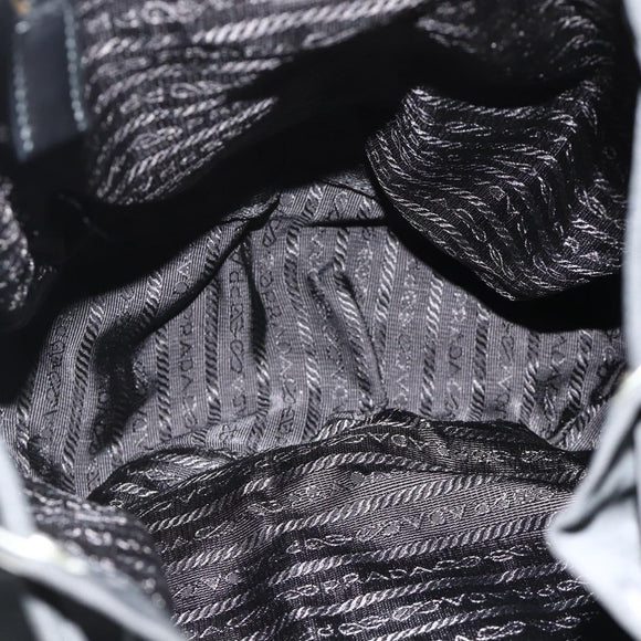 PRADA Backpack Nylon Black Silver Auth bs34821