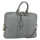 GUCCI GG Canvas Guccissima Hand Bag Leather 2way Gray Silver 201480 Auth bs34822-1