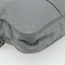 GUCCI GG Canvas Guccissima Hand Bag Leather 2way Gray Silver 201480 Auth bs34822-13