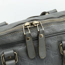 GUCCI GG Canvas Guccissima Hand Bag Leather 2way Gray Silver 201480 Auth bs34822-16