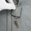 GUCCI GG Canvas Guccissima Hand Bag Leather 2way Gray Silver 201480 Auth bs34822-18