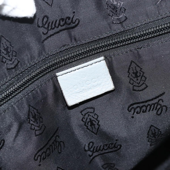 GUCCI GG Canvas Guccissima Hand Bag Leather 2way Gray Silver 201480 Auth bs34822