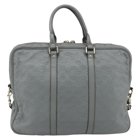 GUCCI GG Canvas Guccissima Hand Bag Leather 2way Gray Silver 201480 Auth bs34822