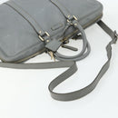 GUCCI GG Canvas Guccissima Hand Bag Leather 2way Gray Silver 201480 Auth bs34822-9