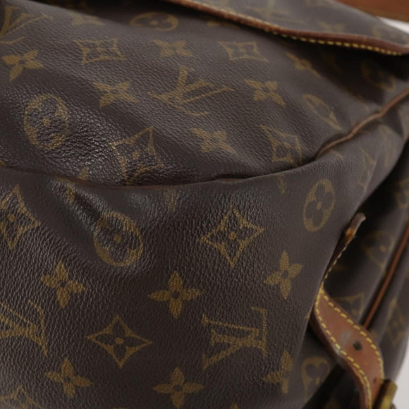 LOUIS VUITTON Monogram Saumur 35 Shoulder Bag M42254 LV Auth bs34826