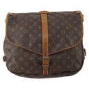 LOUIS VUITTON Monogram Saumur 35 Shoulder Bag M42254 LV Auth bs34826-2