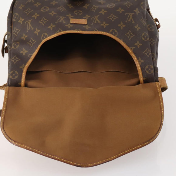 LOUIS VUITTON Monogram Saumur 35 Shoulder Bag M42254 LV Auth bs34826