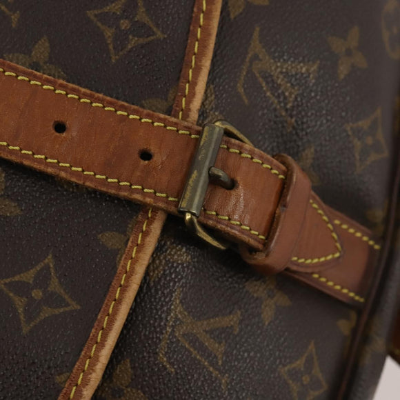 LOUIS VUITTON Monogram Saumur 35 Shoulder Bag M42254 LV Auth bs34826