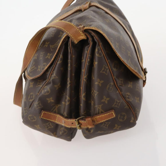 LOUIS VUITTON Monogram Saumur 35 Shoulder Bag M42254 LV Auth bs34826