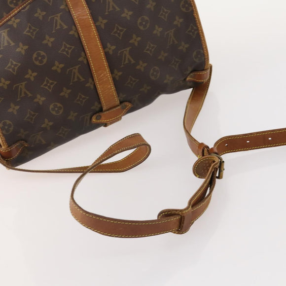 LOUIS VUITTON Monogram Saumur 35 Shoulder Bag M42254 LV Auth bs34826