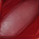 HERMES Ildvo Hand Bag Leather Red Gold Auth bs34829V-16