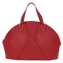 HERMES Ildvo Hand Bag Leather Red Gold Auth bs34829V-2