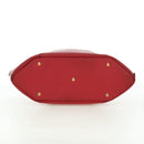 HERMES Ildvo Hand Bag Leather Red Gold Auth bs34829V-9