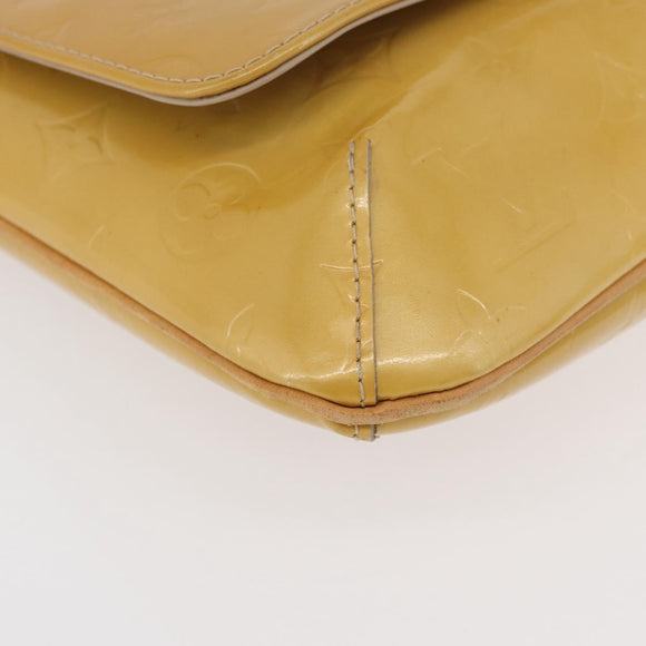 LOUIS VUITTON Monogram Vernis Thompson Street Bag Beige M91301 LV Auth bs34831