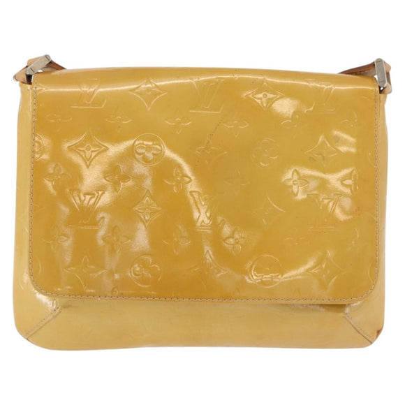 LOUIS VUITTON Monogram Vernis Thompson Street Bag Beige M91301 LV Auth bs34831