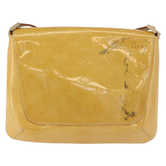 LOUIS VUITTON Monogram Vernis Thompson Street Bag Beige M91301 LV Auth bs34831