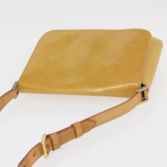 LOUIS VUITTON Monogram Vernis Thompson Street Bag Beige M91301 LV Auth bs34831