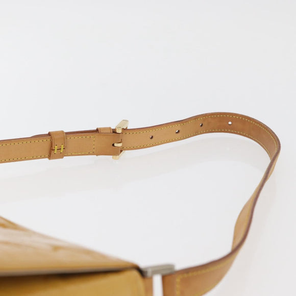 LOUIS VUITTON Monogram Vernis Thompson Street Bag Beige M91301 LV Auth bs34831