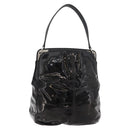 CARTIER Shoulder Bag Patent leather Brown Silver Auth bs34832A-1