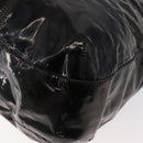 CARTIER Shoulder Bag Patent leather Brown Silver Auth bs34832A-14