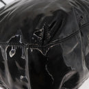 CARTIER Shoulder Bag Patent leather Brown Silver Auth bs34832A-15