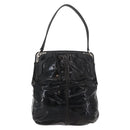 CARTIER Shoulder Bag Patent leather Brown Silver Auth bs34832A-2