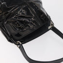CARTIER Shoulder Bag Patent leather Brown Silver Auth bs34832A-6