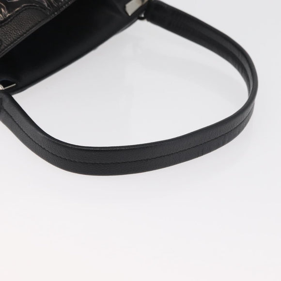 CARTIER Shoulder Bag Patent leather Brown Silver Auth bs34832A