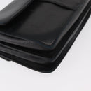 SAINT LAURENT Hand Bag Leather Black Gold Auth bs34834-9