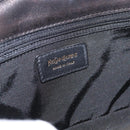 SAINT LAURENT Hand Bag Leather Black Gold Auth bs34834-11