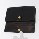 SAINT LAURENT Hand Bag Leather Black Gold Auth bs34834-22