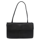 SAINT LAURENT Hand Bag Leather Black Gold Auth bs34834-2