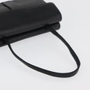 SAINT LAURENT Hand Bag Leather Black Gold Auth bs34834-7