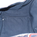 PRADA Canapa L Hand Bag Canvas Navy Gold Auth bs34839A-17