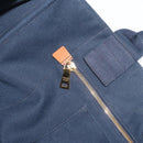 PRADA Canapa L Hand Bag Canvas Navy Gold Auth bs34839A-21