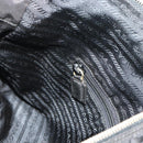 PRADA Chain Shoulder Bag Nylon Black Gold Auth bs34840-23