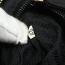 PRADA Chain Shoulder Bag Nylon Black Gold Auth bs34840-12