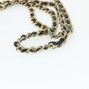 PRADA Chain Shoulder Bag Nylon Black Gold Auth bs34840-8