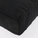 PRADA Chain Shoulder Bag Nylon Black Gold Auth bs34842-16