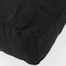 PRADA Chain Shoulder Bag Nylon Black Gold Auth bs34842-17