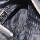 PRADA Chain Shoulder Bag Nylon Black Gold Auth bs34842-11
