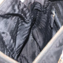 PRADA Chain Shoulder Bag Nylon Black Gold Auth bs34842-22