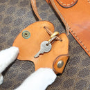 CELINE Macadam Canvas Hand Bag Trunk PVC Leather Brown Gold Auth bs34844A-14